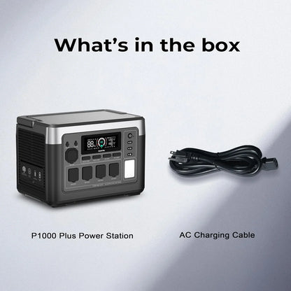 Station d'alimentation portable 1800W – 1024Wh LiFePO4 silencieuse