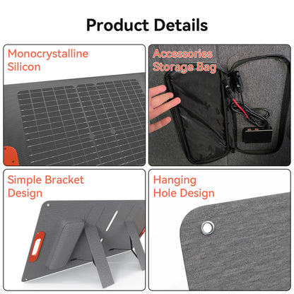Panneau Solaire Flexible 100W — Monocristallin 25,5%, Portable, Maison & Camping