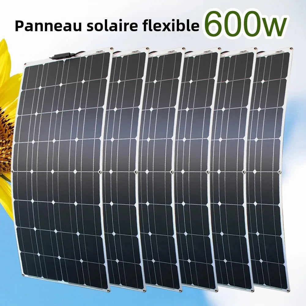 Panneau solaire Flexible 12V, 600W 100W 200W 300W 400W 500W