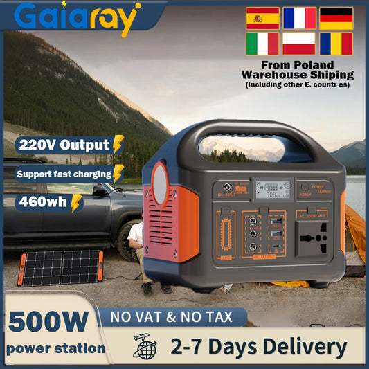 Centrale électrique Portable 500W, générateur solaire, Batteries LiFePo4, 220V