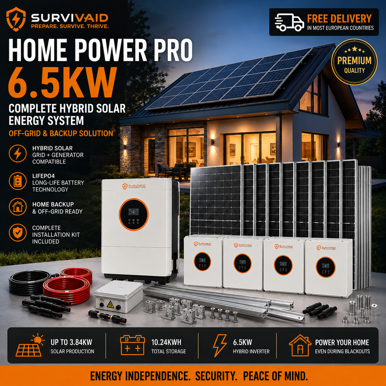 SURVIVAID Home Power Pro 6.5KW