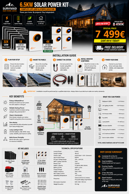 SURVIVAID Home Power Pro 6.5KW