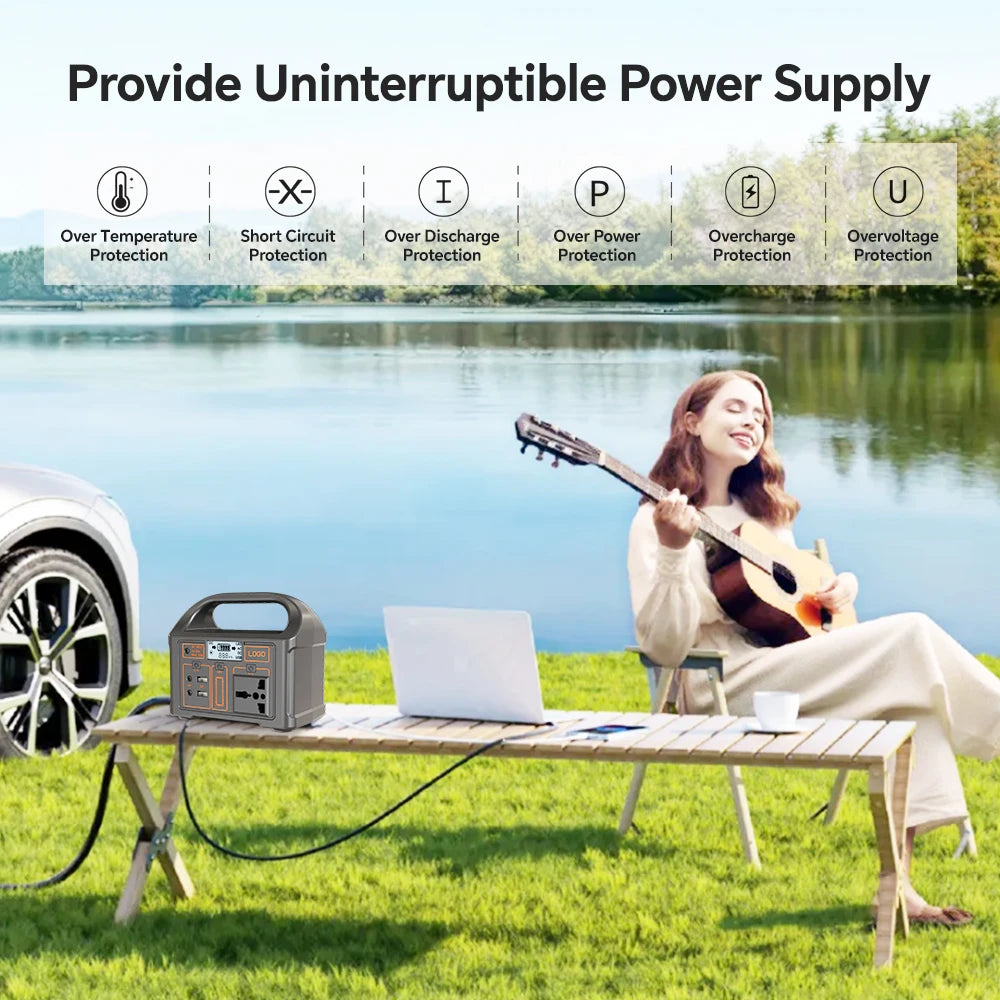 Station d'alimentation portable 100W 200W, batterie LiFePO4,
