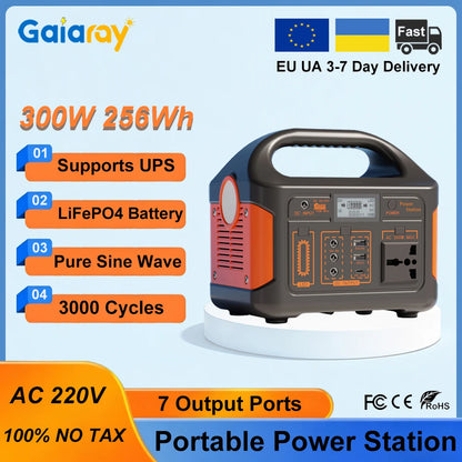 Station d'alimentation portable 300W, générateur solaire