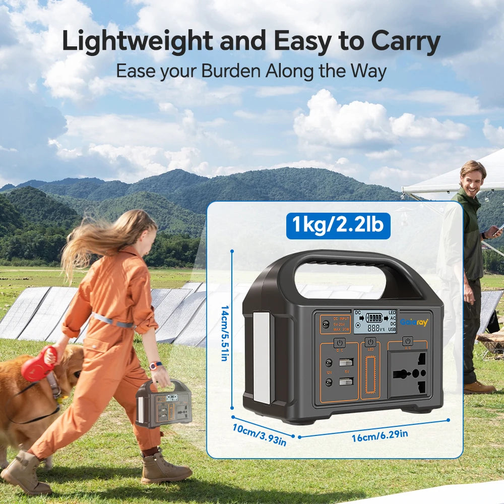 Station d'alimentation électrique portable 100W 24000mAh LiFePO4, générateur solaire