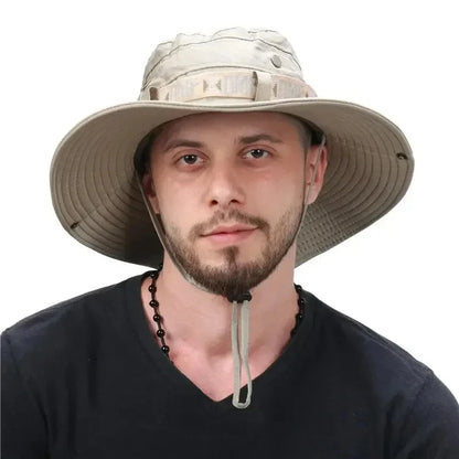 Chapeau d'été à large bord pour hommes, Protection UV