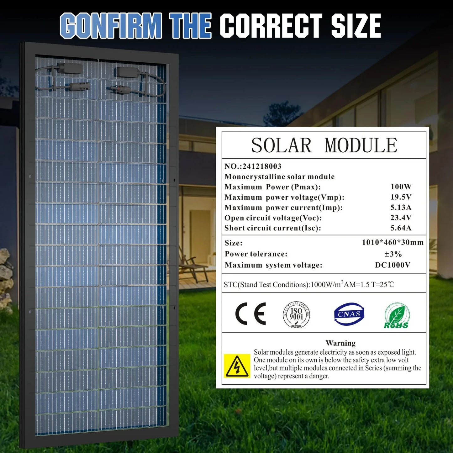 Panneau Solaire Double Face 100W à 400W 12V — Monocristallin 18BB, Efficacité 25,5%, IP65