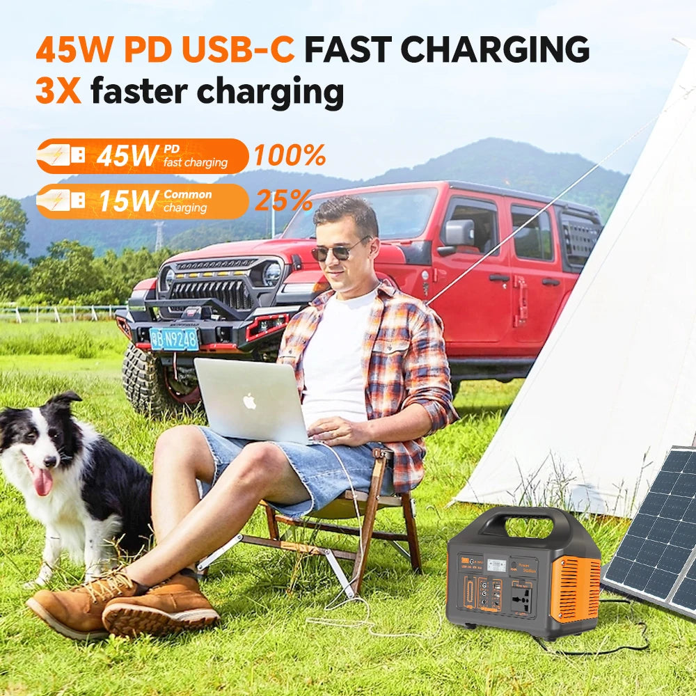 Station d'alimentation portable 100W 200W 500W avec batterie LiFePO4