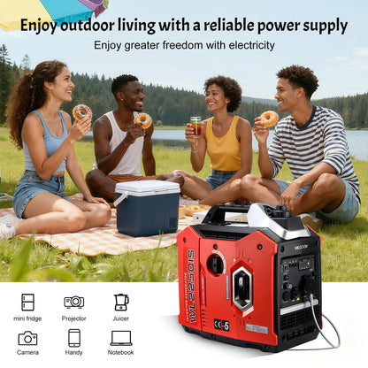 Générateur à essence monocylindre quatre temps 2000W, plus silencieux