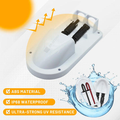 Boîtier de jonction à double entrée de câble solaire 10AWG