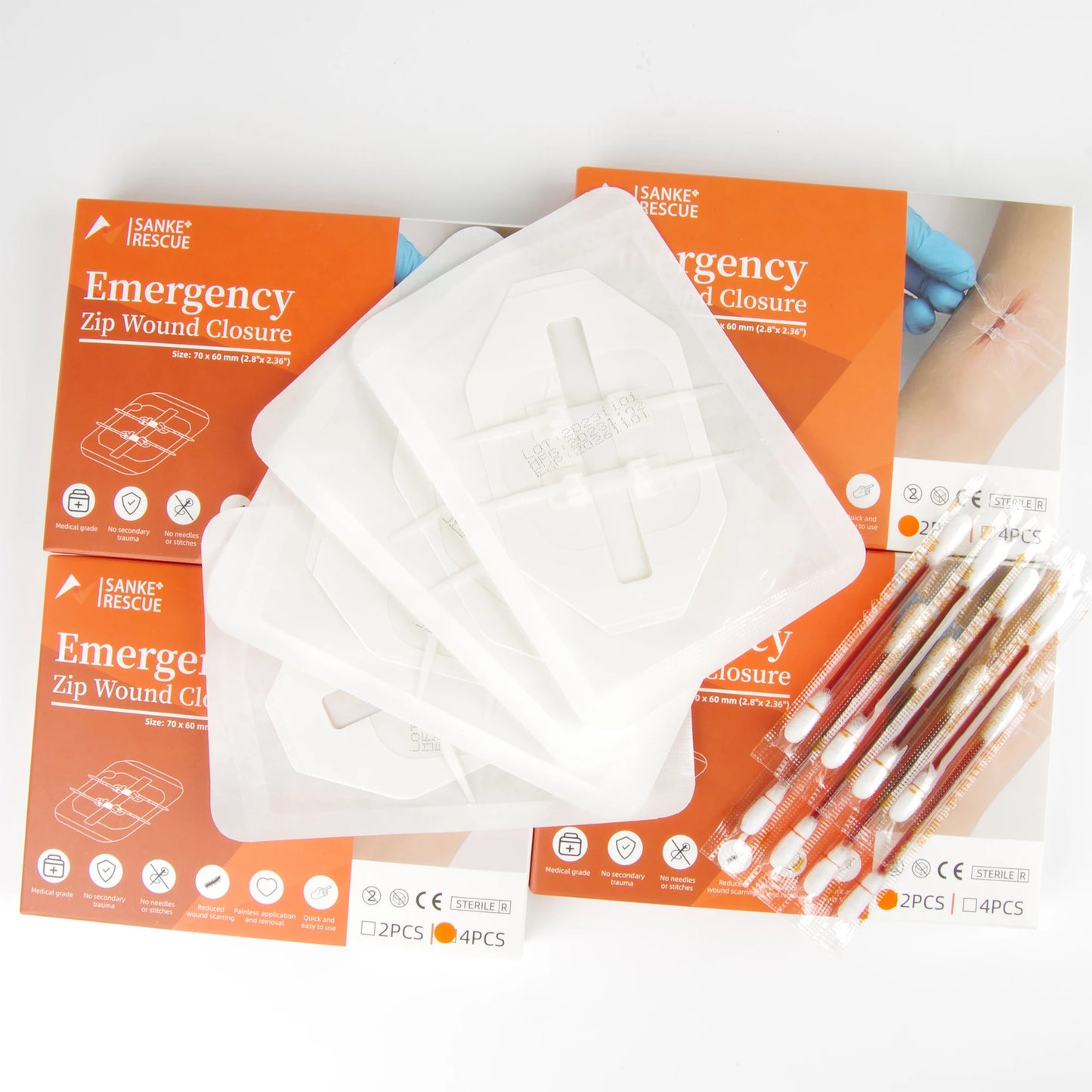 Dispositif de fermeture de plaie indolore de premiers secours