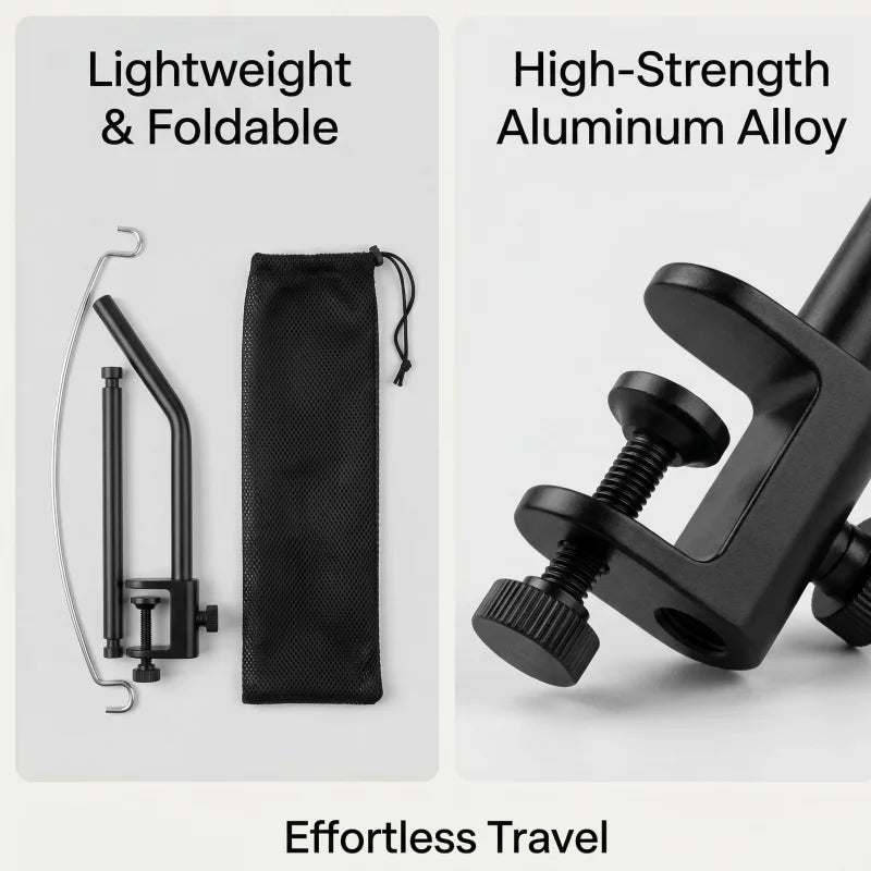Support de lampe de camping ultraléger avec réglage à 360°