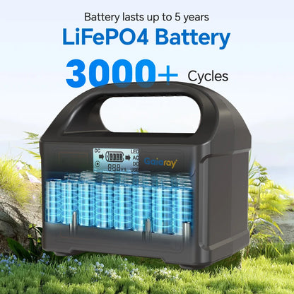 Station d'alimentation électrique portable 100W 24000mAh LiFePO4, générateur solaire