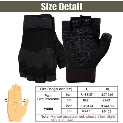 Gants tactiques sans doigts, protection des articulations
