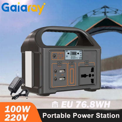 Station d'alimentation électrique portable 100W 24000mAh LiFePO4, générateur solaire