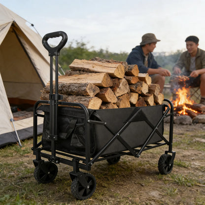 Chariot de camping pliable 100L grande capacité