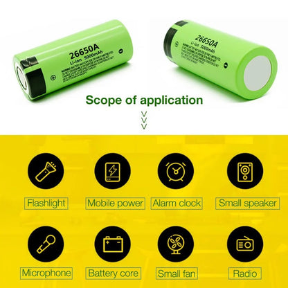 Batterie pour 26650A 3.7V 5000mAh Li-ion rechargeable