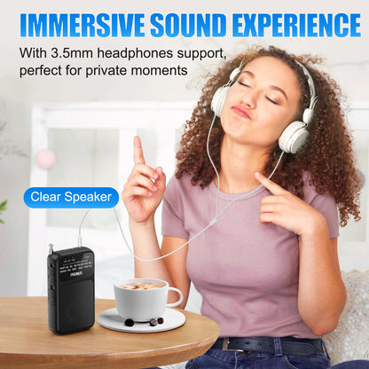 Mini Radio de poche portable AM FM AAA USB-C