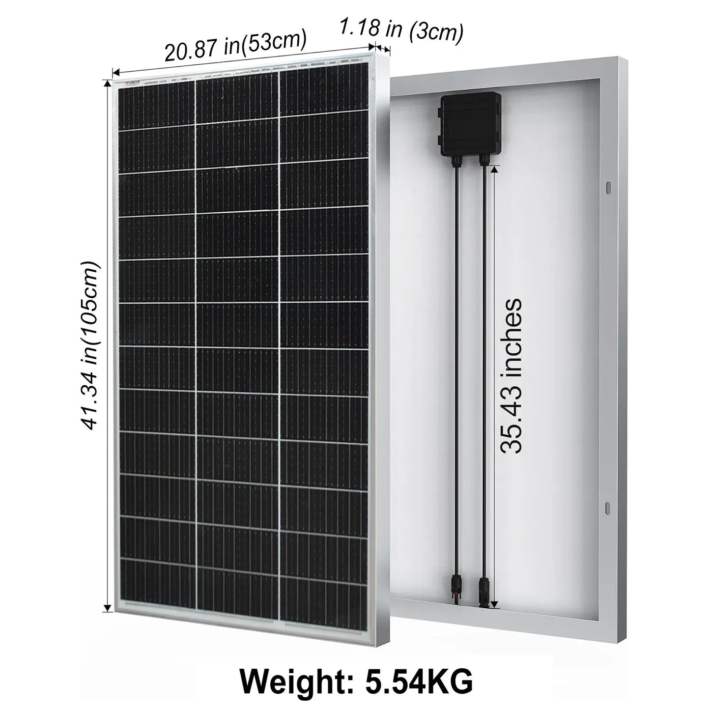Panneau solaire rigide en verre 120W 240W 360W 480W