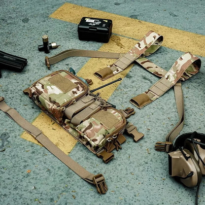 Gilet de poitrine tactique, sac de plate-forme, gilet d'entraînement sur le terrain, sangle de Camouflage multifonctionnelle avec multi-poches, Camping en plein air, Pack de Match CS