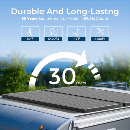 Panneau Solaire Rigide 100W 12,8V — Monocristallin Type N 18BB, Étanche IP65, Camping & Maison