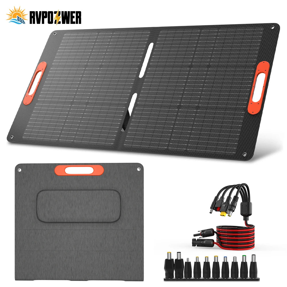 Panneau Solaire Flexible 100W — Monocristallin 25,5%, Portable, Maison & Camping