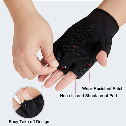Gants tactiques sans doigts, protection des articulations