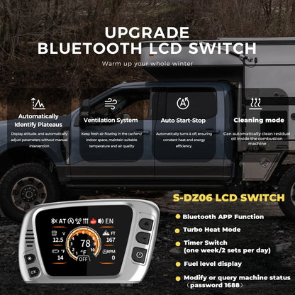 Réchauffeur d'air Diesel Portable 8KW 12V 220V, avec application Bluetooth