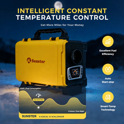 Réchauffeur d'air Diesel Portable 8KW 12V 220V, avec application Bluetooth