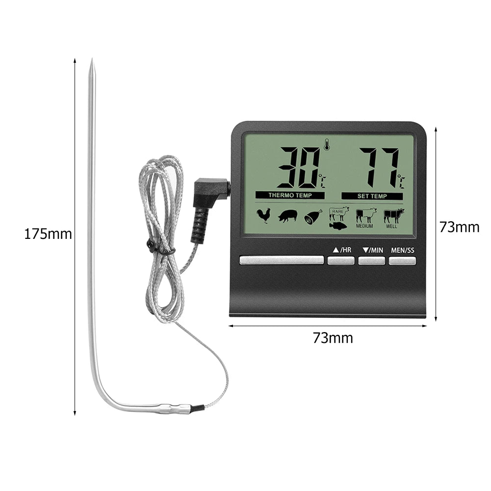 Sonde numérique LCD électronique pour barbecue
