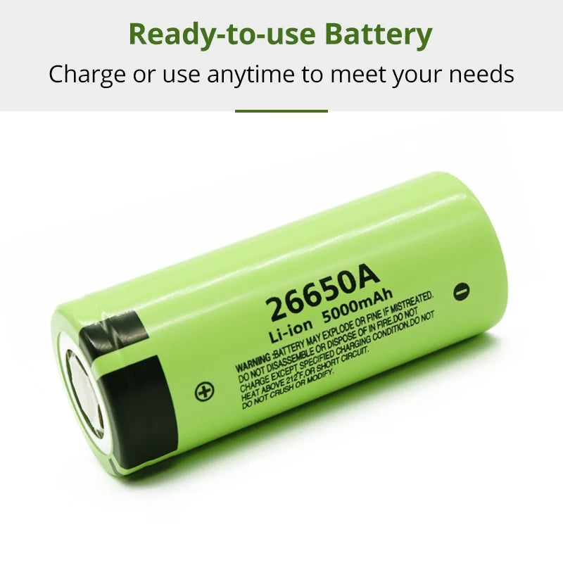Batterie pour 26650A 3.7V 5000mAh Li-ion rechargeable