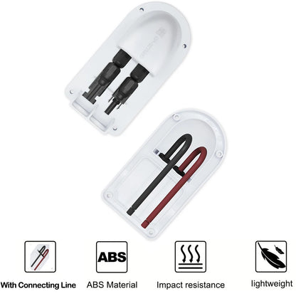 Boîtier de jonction à double entrée de câble solaire 10AWG