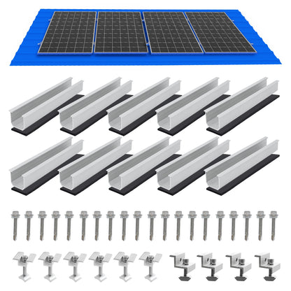 Kit de support de montage de panneau solaire avec mini rails