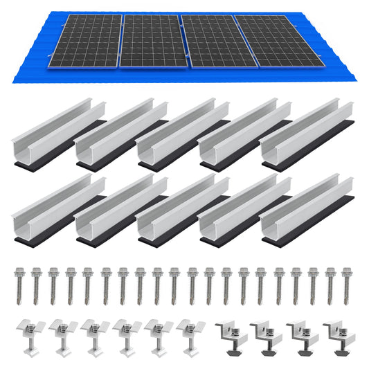 Kit de support de montage de panneau solaire avec mini rails