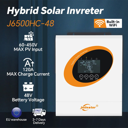 Convertisseur solaire hybride 6,5 kW avec Wifi