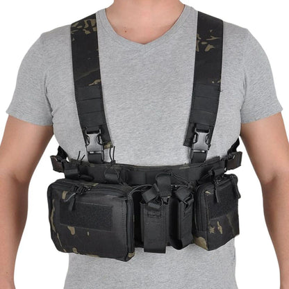 Gilet de poitrine tactique, sac de plate-forme, gilet d'entraînement sur le terrain, sangle de Camouflage multifonctionnelle avec multi-poches, Camping en plein air, Pack de Match CS