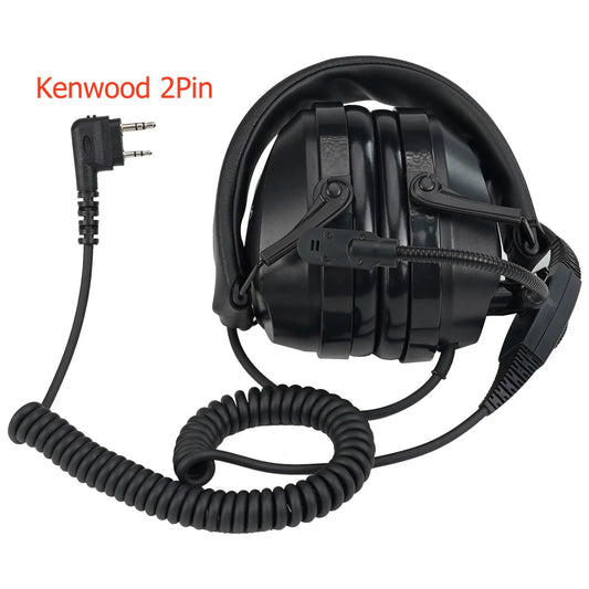 Casque réduction du bruit Microphone à flèche rotative pour Baofeng