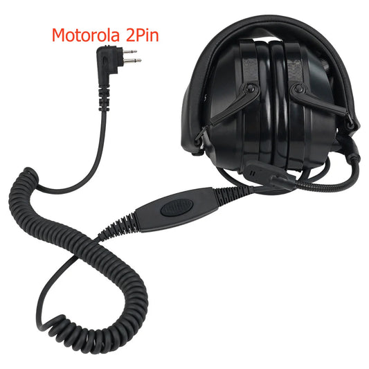 Casque réduction du bruit Microphone à flèche rotative pour Baofeng
