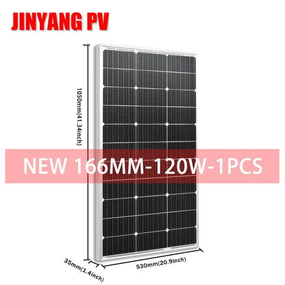 Panneau solaire rigide en verre 120W 240W 360W 480W