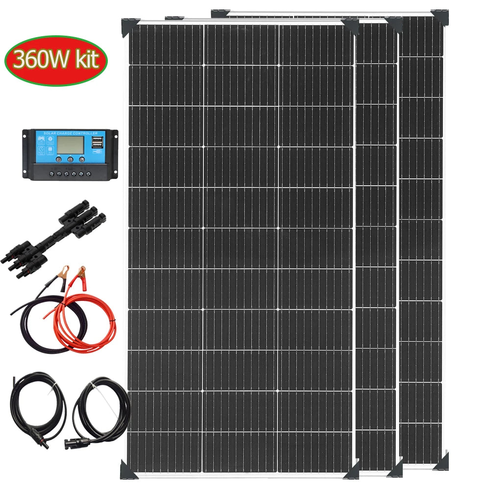 Panneau Solaire Rigide 120W 18V — Monocristallin Type N, 24%, 1 à 10 Pièces (120W à 1200W)