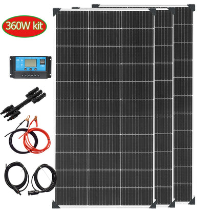 Panneau Solaire Rigide 120W 18V — Monocristallin Type N, 24%, 1 à 10 Pièces (120W à 1200W)