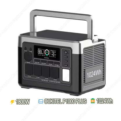 Station d'alimentation portable 1800W – 1024Wh LiFePO4 silencieuse