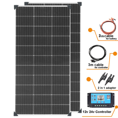 Panneau Solaire Rigide 120W 18V — Monocristallin Type N, 24%, 1 à 10 Pièces (120W à 1200W)