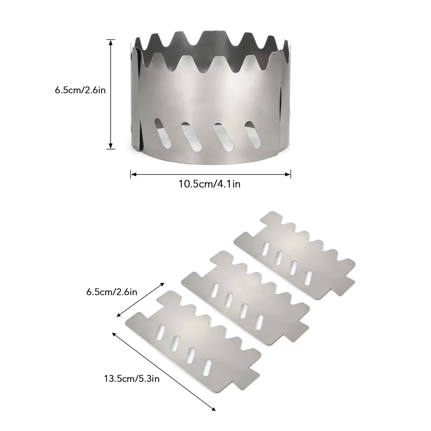 Pare-vent pliable portable en acier inoxydable