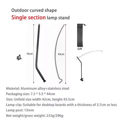 Support de lampe de camping ultraléger avec réglage à 360°