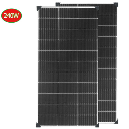 Panneau Solaire Rigide 120W 18V — Monocristallin Type N, 24%, 1 à 10 Pièces (120W à 1200W)