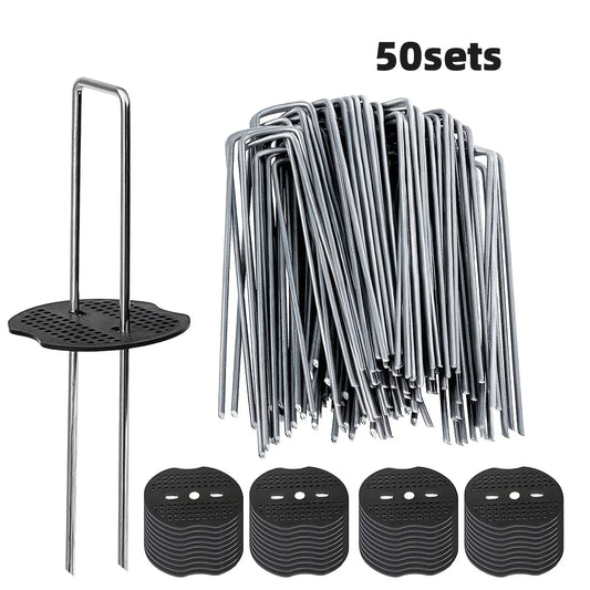 Lot de 50/100 piquets de tente robustes en U