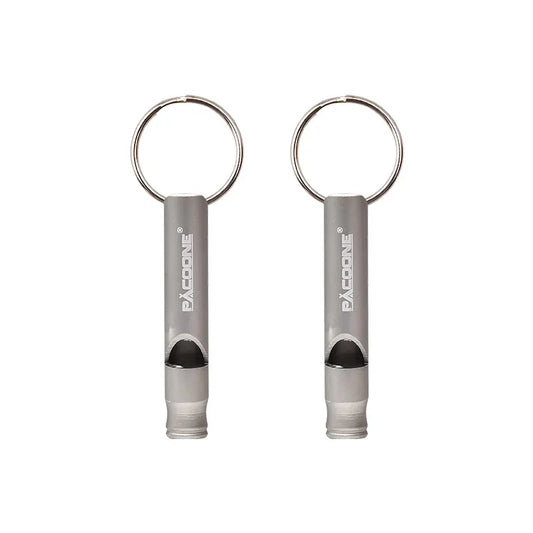Sifflet de survie plat en alliage d'aluminium Double fréquence