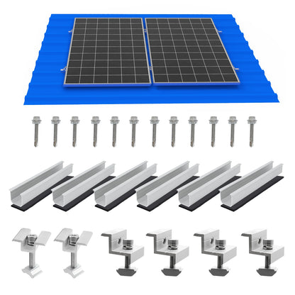 Kit de support de montage de panneau solaire avec mini rails