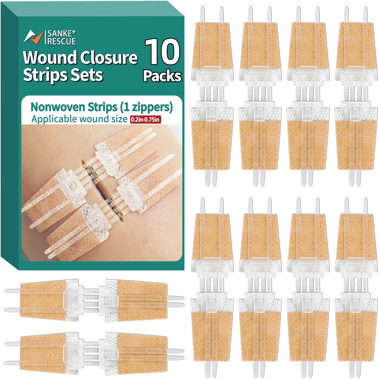 Bandes pour Fermeture de Plaies, Kit d'Urgence